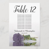 ほこりっぽい紫のバラテーブルの座席一覧（大） (正面)