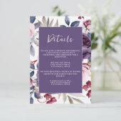 ほこりっぽい紫のバラフローラ水結婚色の エンクロージャーカード (スタンド正面)