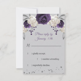 ほこりっぽい紫の白い花が灰色 出欠カード