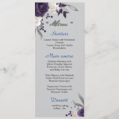 ほこりっぽい紫の白い花葉銀の結婚花 メニュー (正面)