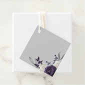 ほこりっぽい紫の白い花葉銀 フェイバータグ (インサイチュ)