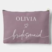 ほこりっぽい紫の花嫁の贈り物 アクセサリーポーチ (裏面)