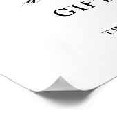 ほこりっぽい紫の開花カードとギフトサインの色合い ポスター (角)