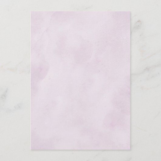 ほこりっぽい紫の開花幾何結婚詳細 エンクロージャーカード (裏面)