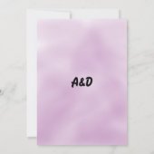 ほこりっぽい紫エレガントのバラロマンチックなフローラ結婚ズ 招待状 (裏面)