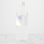 ほこりっぽい紫牡丹バラ葉緑の結婚 ペットボトルラベル (裏面)