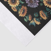 ほこりっぽい紫色のひまわり、劇的なフローラ切り離し 薄葉紙 (詳細)