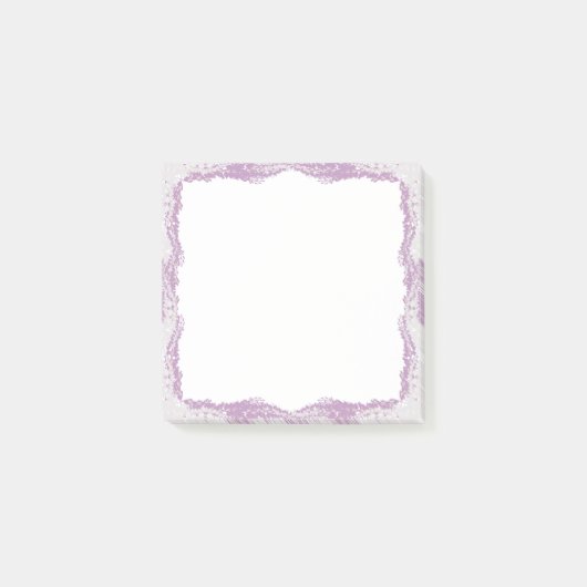 ほこりっぽい紫色の白いボホの花 ポストイット (正面)
