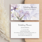 ほこりっぽい紫色の虹彩水色ロマンチックなフローラ コーリングカード