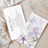 ほこりっぽい紫色の虹彩水色ロマンチックなフローラ コーリングカード