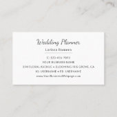 ほこりっぽい紫色の虹彩水色ロマンチックなフローラ コーリングカード (裏面)