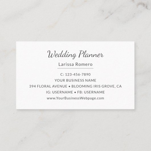 ほこりっぽい紫色の虹彩水色ロマンチックなフローラ コーリングカード (裏面)