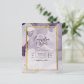 ほこりっぽい紫金ゴールドアルコールインク結婚抽象芸術 (スタンド正面)