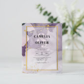 ほこりっぽい紫金ゴールドアルコールインク結婚抽象芸術 (スタンド正面)