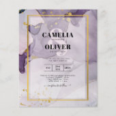 ほこりっぽい紫金ゴールドアルコールインク結婚抽象芸術 (正面)