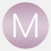 ほこりっぽい紫(編集可能なモダン色) ミニマル ラウンドシール (正面)