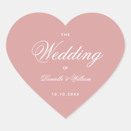 ほこりっぽい結婚バラのピンクのハート書エレガント道 ハートシール