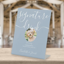 ほこりっぽい結婚ブルーのペットのシグネチャードリンク