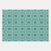 ほこりっぽい緑と金ゴールド ラッピングペーパーシート (正面3)