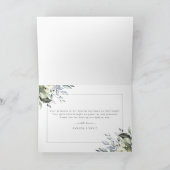 ほこりっぽい緑のフローラサンキューカード シーズンカード (内部)