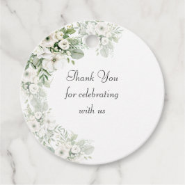 ほこりっぽい緑のフローラバラ水結婚色の フェイバータグ