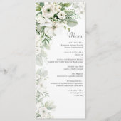 ほこりっぽい緑のフローラバラ水結婚色の メニュー (正面)