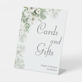 ほこりっぽい緑のフローラバラ水結婚色の 台座サイン