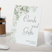 ほこりっぽい緑のフローラバラ水結婚色の 台座サイン (インサイチュ)