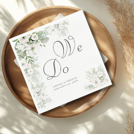 ほこりっぽい緑のフローラバラ私たちは水の色結婚を行う スタンダードランチョンナプキン