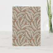 ほこりっぽい緑の手描きクリスマスパインの木写真 箔シーズンカード (裏面)