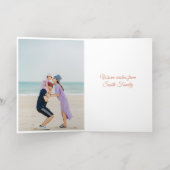 ほこりっぽい緑の手描きクリスマスパインの木写真 箔シーズンカード (内側レイダウン)