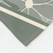 ほこりっぽい緑の羽の花の模様 フリースブランケット (角)