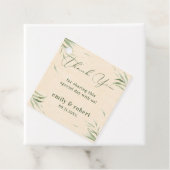 ほこりっぽい緑の葉ベージュクラフト紙 フェイバータグ (インサイチュ)