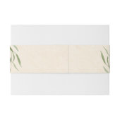 ほこりっぽい緑の葉ベージュ紙 招待状ベリーバンド (裏面例)