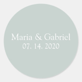 ほこりっぽい緑パーソナライズされた色 ラウンドシール