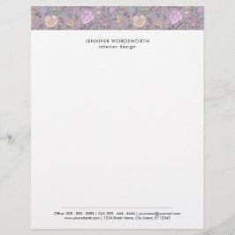 ほこりっぽい色お洒落フローラモダン レターヘッド