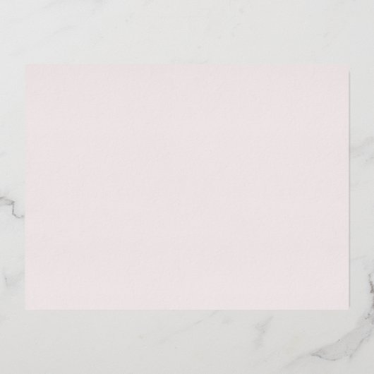 ほこりっぽい花ゴールドフォイルモダンベビーシャワー招待状 箔招待状ポストカード (裏面)