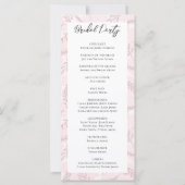 ほこりっぽい葉ピンク色の結婚式 プログラムと葉 (裏面)