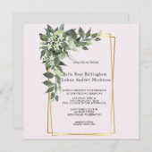 ほこりっぽい葉緑色の招待状 セーブザデート (正面/裏面)