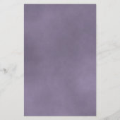 ほこりっぽい薄紫パープルバラ予算結婚式招待状 (裏面)