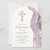 ほこりっぽい薄紫瑪瑙の確認 招待状 (正面)