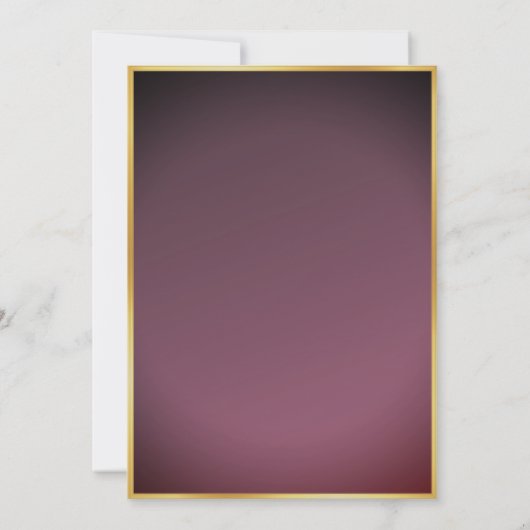 ほこりっぽい薄紫金ゴールドディスコボール誕生日パーティー 招待状 (裏面)