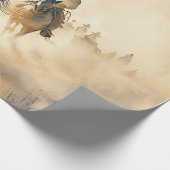 ほこりっぽい西水色「夜明けのライダー」 ラッピングペーパー (角)