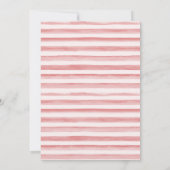 ほこりっぽい赤面ピンク金ゴールドフローラブライダルシャワー 招待状 (裏面)