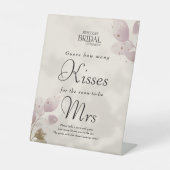 ほこりっぽい赤面推測いくつのキスブライダルシャワー 台座サイン (正面)