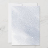 ほこりっぽい金ゴールドとブルー⎥ブライダルシャワーの招待 (裏面)