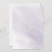 ほこりっぽい金ゴールドと紫⎥のブライダルシャワーの招待 (裏面)