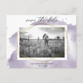 ほこりっぽい金ゴールドと紫 |写真の保存日付 ポストカード (正面)