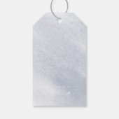 ほこりっぽい金ゴールドと青 |の結婚ギフトラベル ギフトタグ (裏面)