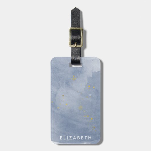 ほこりっぽい金ゴールド⎢モノグラム荷物タグ ラゲッジタグ (正面縦)